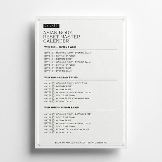 Body Reset Master Calendar